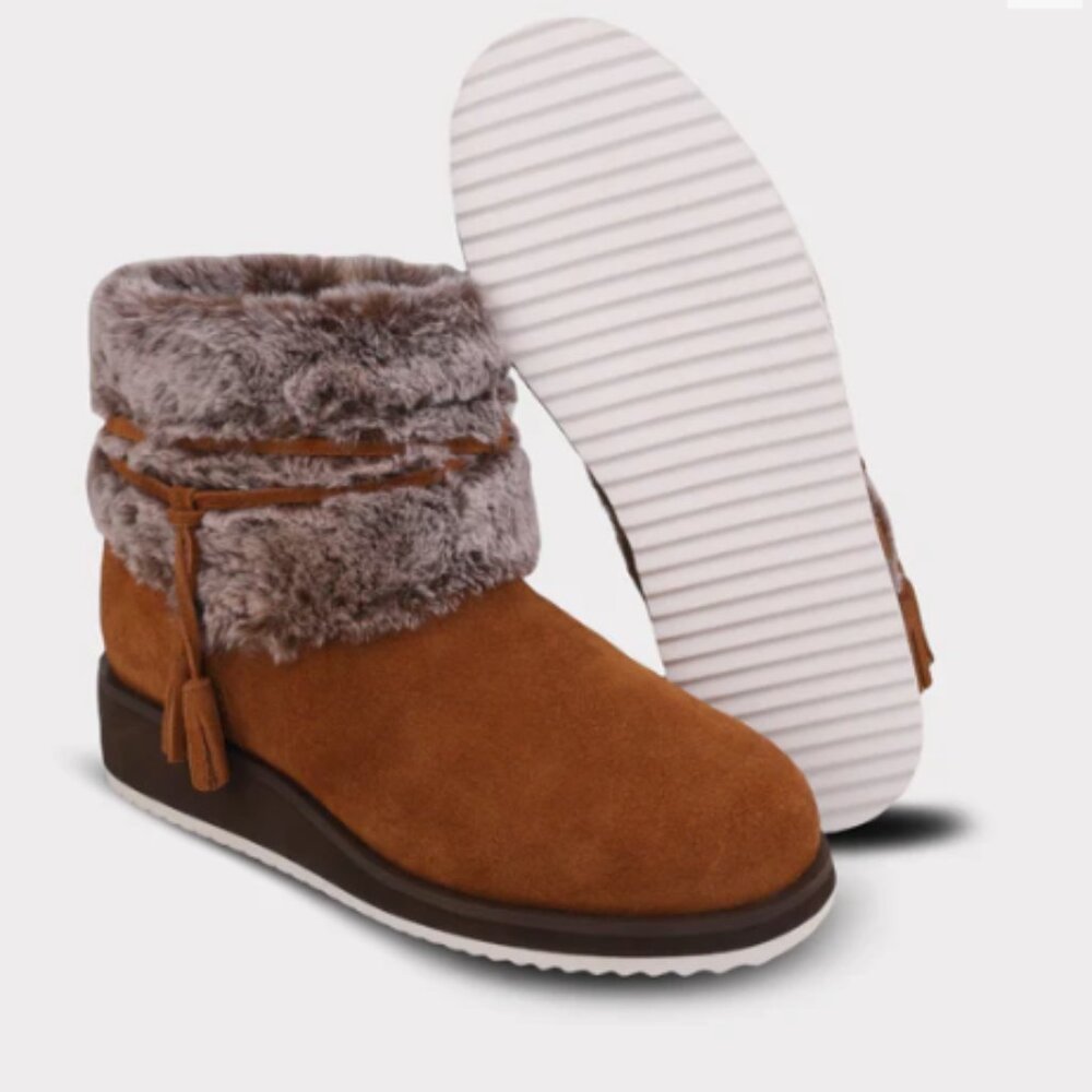 MYKOS BAILEE Women's Zip-Up Wedge Boot (1.5").   HICKORY                 MW2530